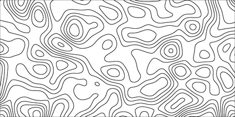 Abstract wavy line 3d paper cut white Topographic canyon geometric map relief texture. Black and white wavy topography map background. Topographic map wave line background.