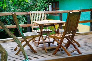 table and chairs on the terrace