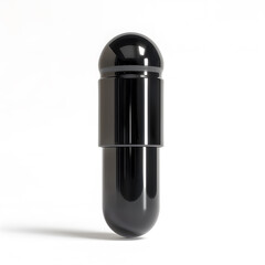 Black pill isolated on white background