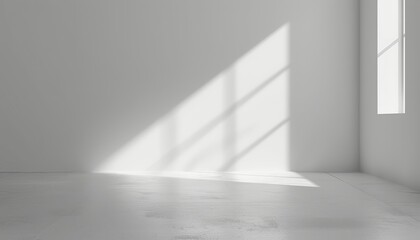 Modern Empty Room with Interesting Light Glare Background Generative AI