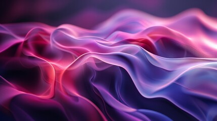 Dark Abstract Waves Background for Presentation Generative AI