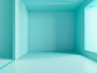 Vibrant Aqua Blue Background for Presentations Generative AI