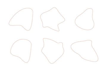 Blobs Abstract Fluid Linear shape set Abstract black shapes Liquid shape elements Random outline fluid shapes.
