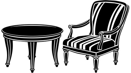 a set of furniture and svg file