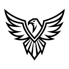 Fototapeta premium eagle logo vector art illustration