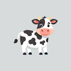 Cute cow cartoon character