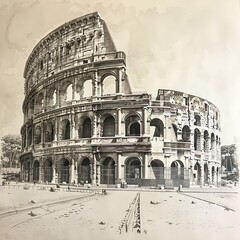 Majestic Roman Colosseum An Iconic Symbol of Ancient Architectural Grandeur and Cultural Heritage