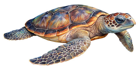 sea turtle on transparent background
