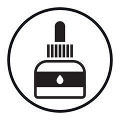 illustration of a medicine bottle vector icon 