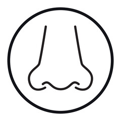 Nose vector icon 