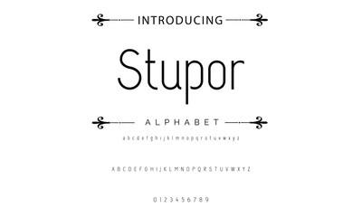 Abstract minimal future alphabet fonts. simple typography sport future creative font . vector illustrator
