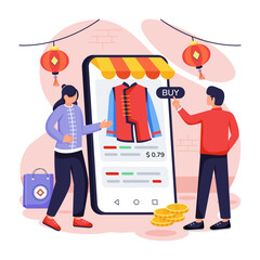  Lunar New Year Flat Illustrations
