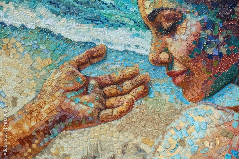 Aufkleber Close up of a person holding an object. Suitable for various concepts