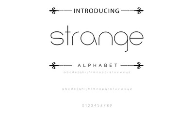 Abstract minimal future alphabet fonts. simple typography sport future creative font . vector illustrator