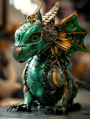 Emerald cyber dragon: eastern calendar's symbol of the year