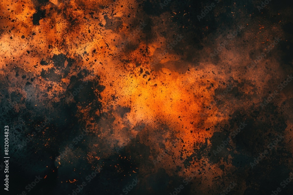 Aufkleber a striking image of a black and orange explosion. perfect for visual impact in design projects