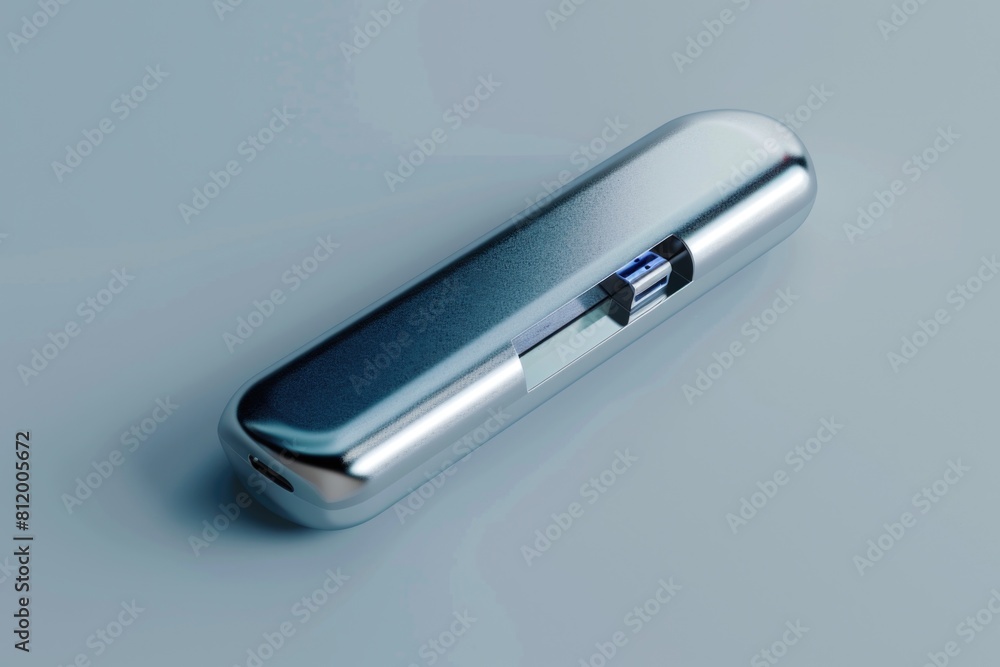 Poster A close up of a cell phone on a table. Suitable for technology and communication concepts