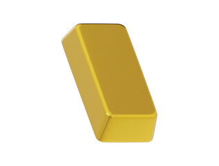Gold bar icon 3d render illustration