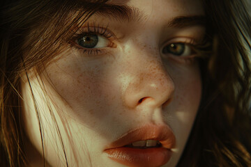 Close-up Portrait of Young Woman