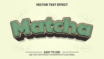 3d matcha editable text effect