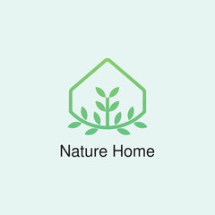 Nature home logo design.