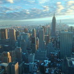 Fototapeta premium New York City skyline with the Empire State Building in the foreground