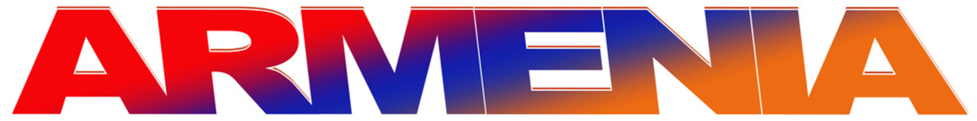 Armenia, creative text design, logo