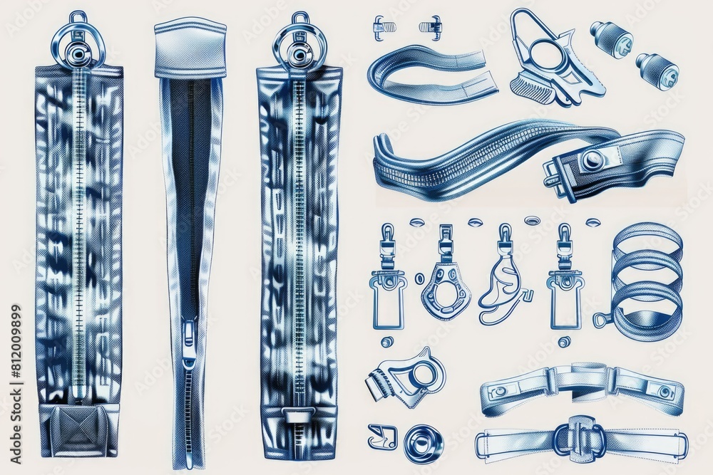 Fototapete assorted metal objects, versatile for multiple projects