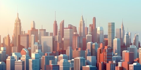 Fototapeta premium A beautiful sunset over a big city