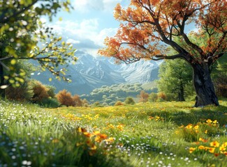 Tranquil Mountain Meadow