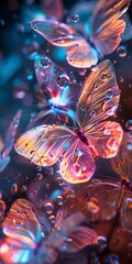 Butterflies in the rain