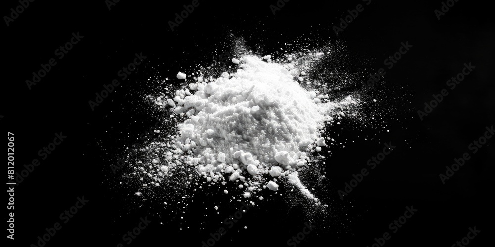 Poster a monochrome image of a pile of powder, versatile for various concepts