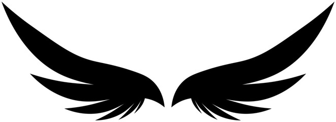 Wing  icon,Wing  badge,Eagle Wing. Vector