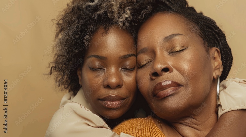 Poster Two women in a pile, versatile image for various concepts