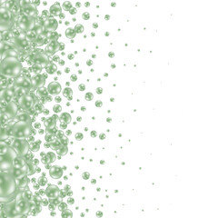 Bright color splash. Green balls of different sizes, randomly placed. eps 10