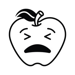 Painful expression, trendy icon of pain emoji, editable vector