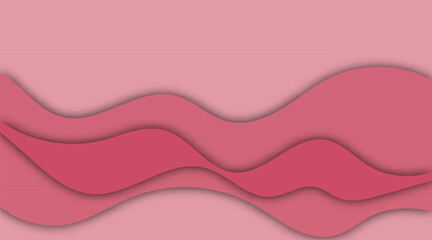 Pink abstract waves and curves cut from paper. eps 10