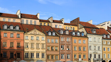 Old houses in Warsaw old town