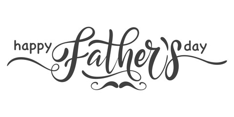 happy father day hand drawn lettering Typography vector eps