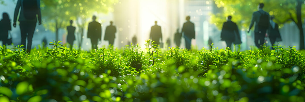 Corporate Green Policy Formulation: Corporate Executives Focusing on Green Practices and Reducing Environmental Footprints   Photo Realistic Concept in Corporate Stock Photo
