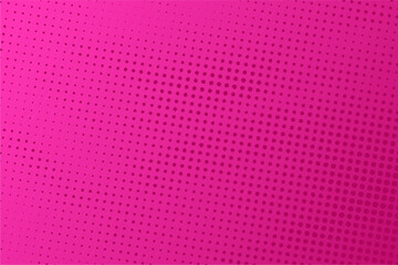 Dotted halftone pattern on magenta background. Abstract retro pop art texture for presentation, wallpaper, flyer, banner, poster, banner, brochure and more.