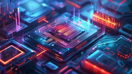 Fototapeta premium Create a futuristic image featuring a smart bank