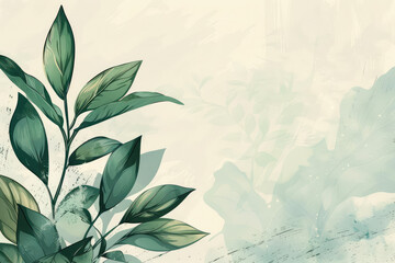 vector illustration, minimal, boho background