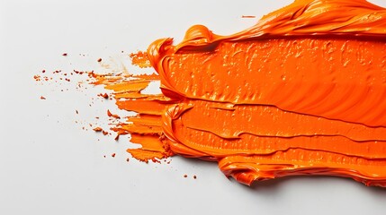 Tangerine Orange paste on a bright white surface, capturing attention with its bold and energetic color.