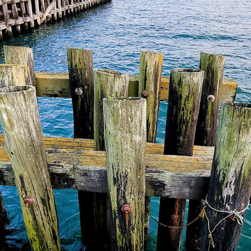 wooden pier on the sea