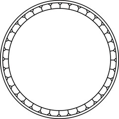 Set of Vintage Celtic circle frames. Decorative border, constructed from lines, shaped into repeated motif. Circular magical patterns vector Illustration.