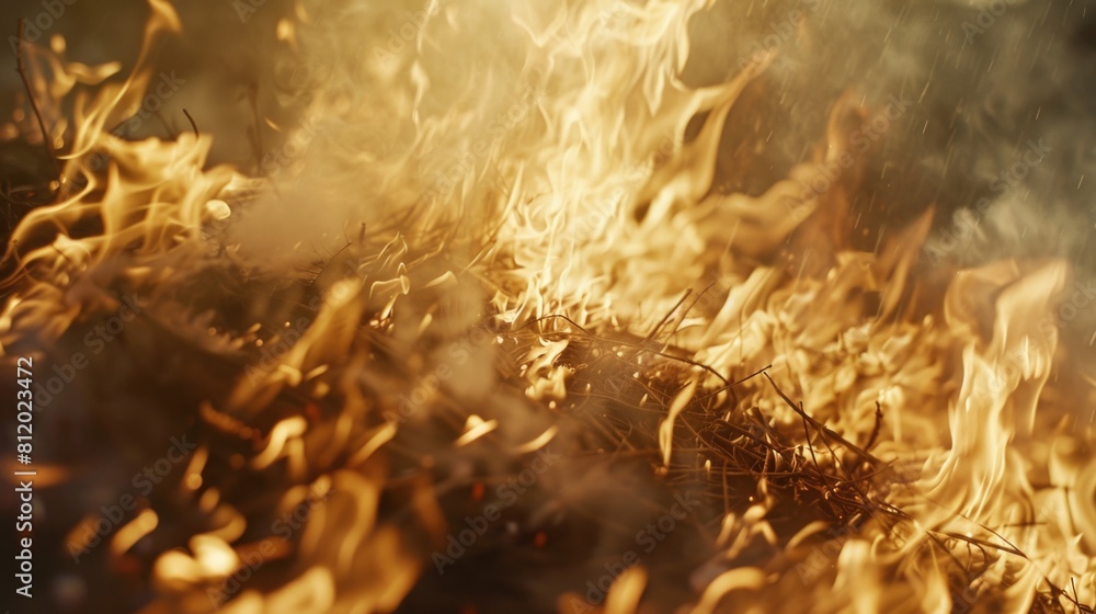 Poster a close up view of a burning fire. suitable for backgrounds and designs