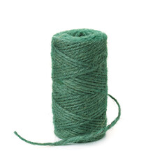 Skein of natural jute green twine