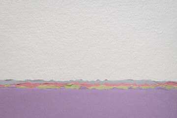 abstract landscape in pastel tones,  a collection of handmade rag and watercolor papers