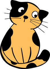 Cute Cat Illustration Element